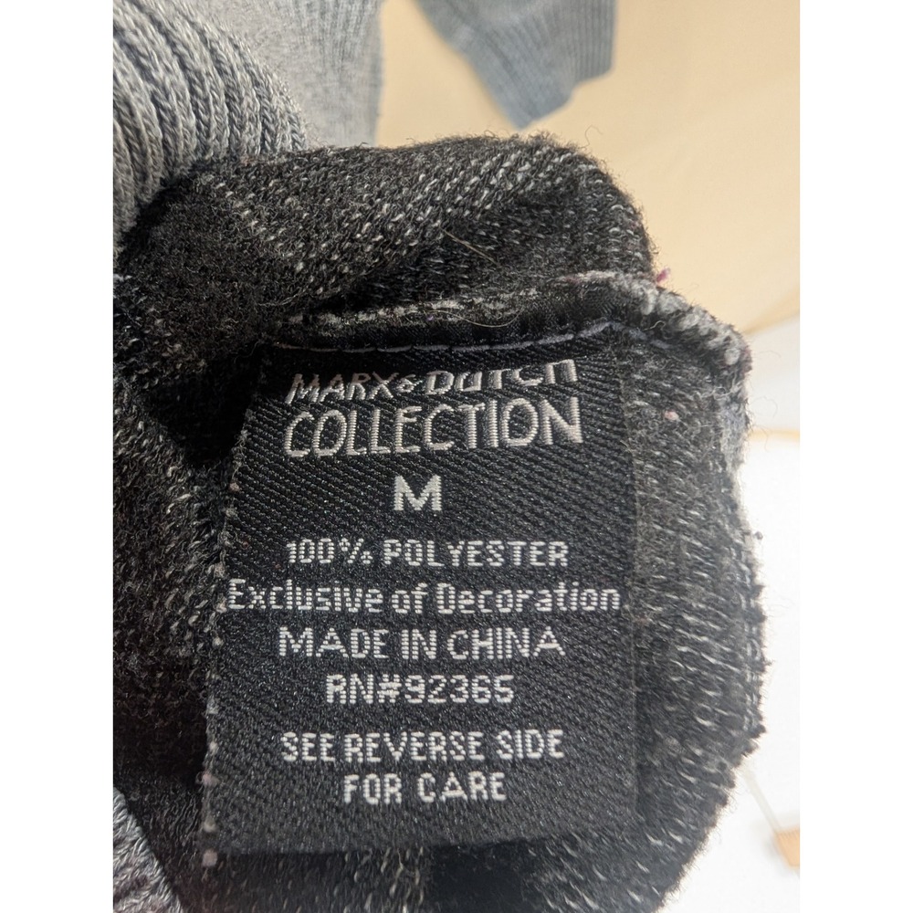 Men's Marx & Dutch Collection Striped 1/4‎ Zip Pullover Sweater Gray Medium - Picture 5 of 6